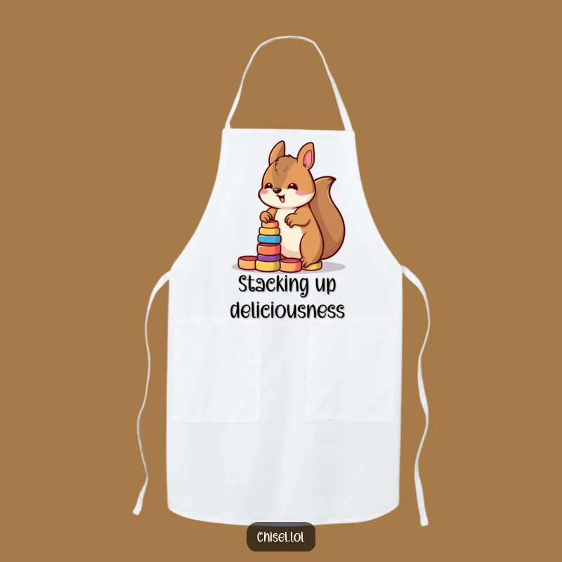 Funny Kawaii Squirrel Apron: Organize Your Kitchen with Determined Fun