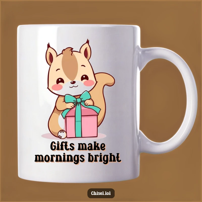 Funny Kawaii Squirrel Gift Mug - Playful Gifter, Perfect Humorous Present