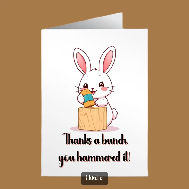 Free Printable Kawaii Bunny Thank You Card: DIY Adorable Downloadable Gift