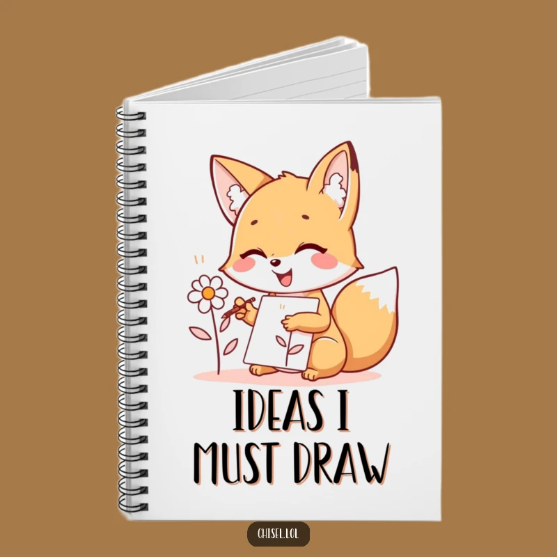 Funny Kawaii Fox Sketchbook - Joyful Artist Notebook, Perfect Gift for Idea Capture