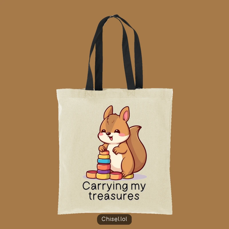 Funny Kawaii Squirrel Tote Bag: Carry Your Essentials with Organized Style